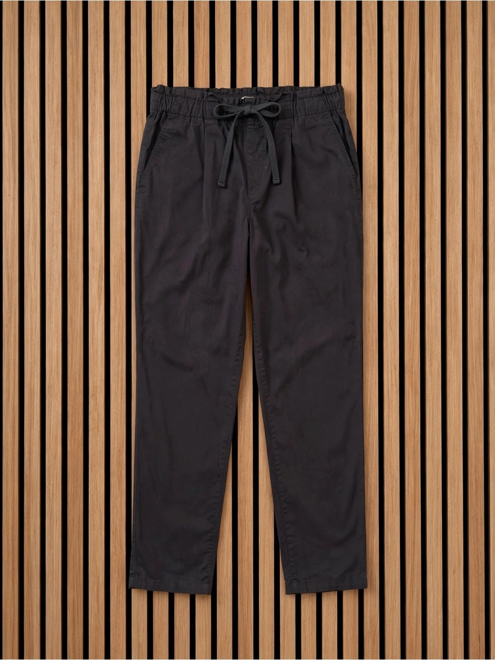 LOFT Charcoal Drawstring Wide-Leg Ankle Pants - Picture 3 of 6